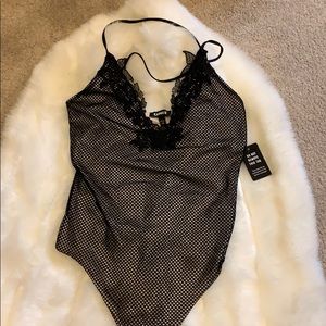 Express black and nude bodysuit NWT